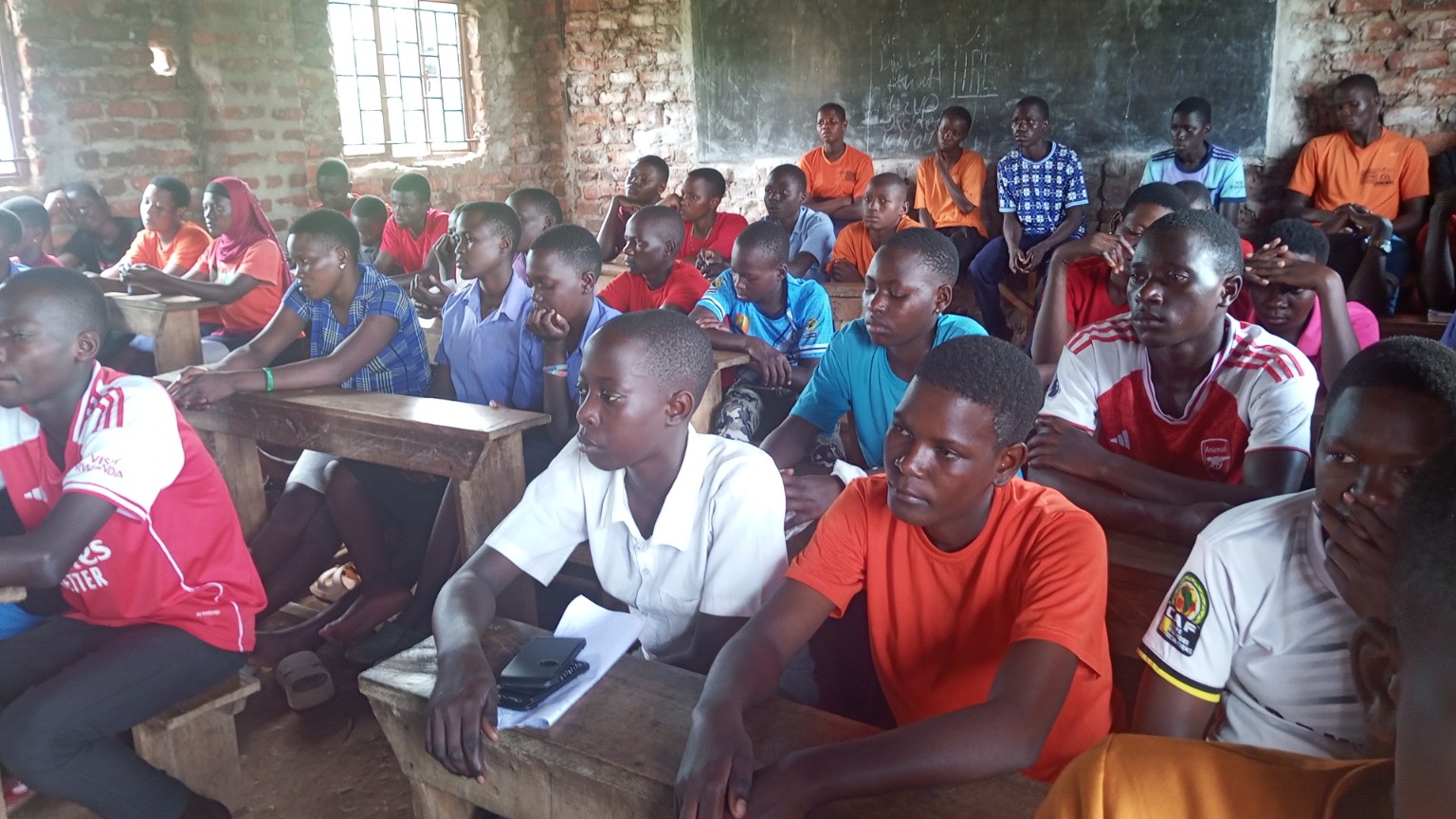Students learning in a classroom